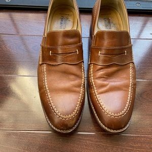 Johnston Murphy, Mens tan penny loafers, size 10.5